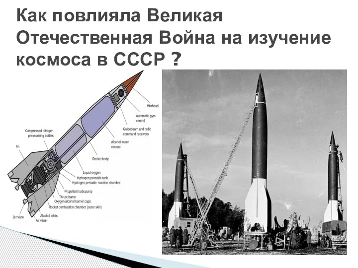 Как повлияла Великая Отечественная Война на изучение космоса в СССР ?