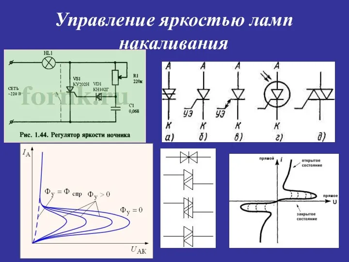 Управление яркостью ламп накаливания