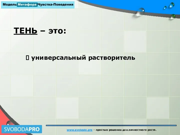 www.svoboda.pro – простые решения для личностного роста. ТЕНЬ – это: универсальный растворитель