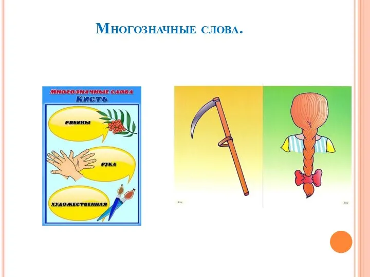 Многозначные слова.