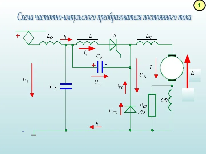 Схема частотно-импульсного преобразователя постоянного тока E