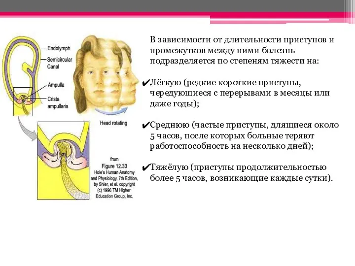 В зависимости от длительности приступов и промежутков между ними болезнь подразделяется по