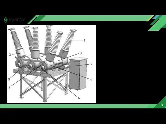 3 Баковый элегазовый выключатель. Его конструкция.