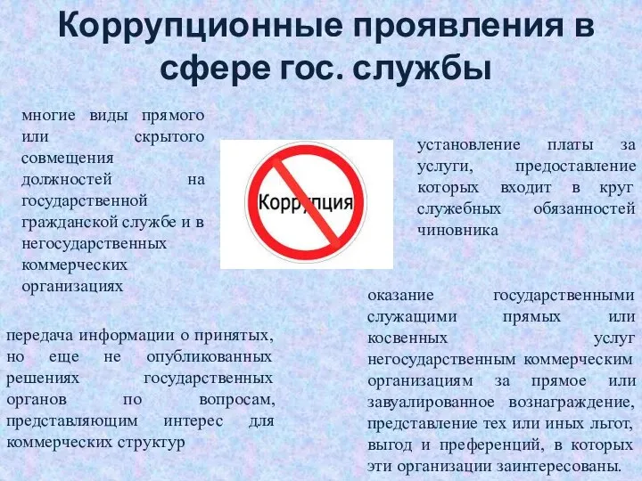 многие виды прямого или скрытого совмещения должностей на государственной гражданской службе и