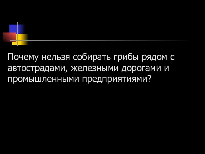 Почему нельзя собирать грибы рядом с автострадами, железными дорогами и промышленными предприятиями?