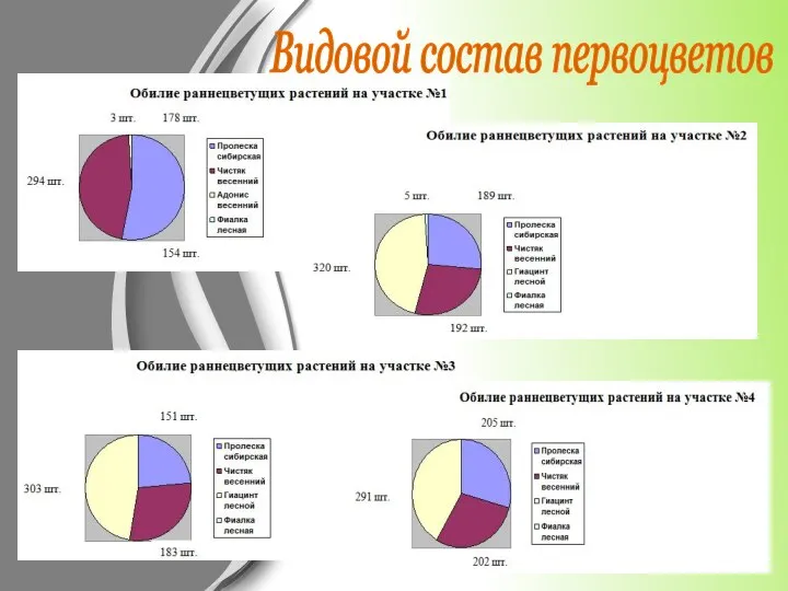 Видовой состав первоцветов