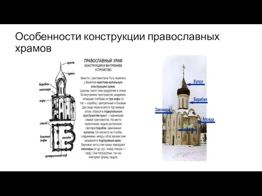 Особенности конструкции православных храмов