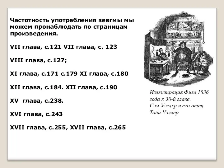 Иллюстрация Физа 1836 года к 30-й главе. Сэм Уэллер и его отец