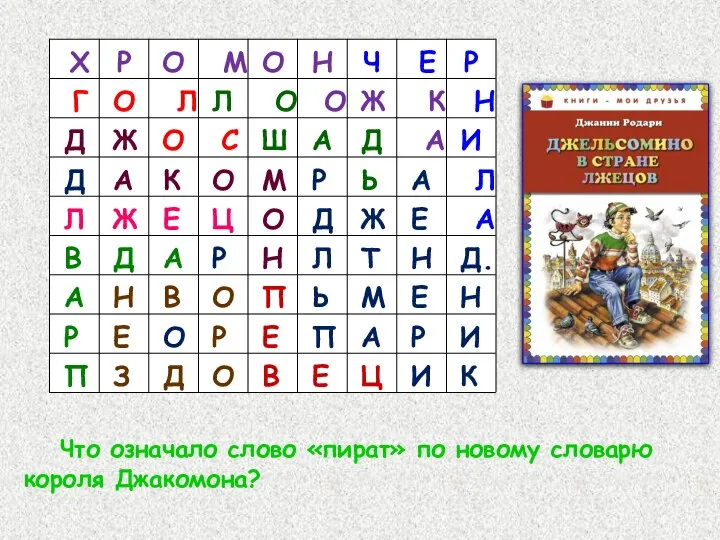 Что означало слово «пират» по новому словарю короля Джакомона?