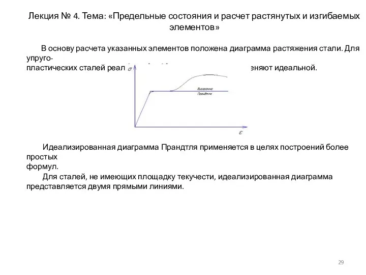 Лекция № 4. Тема: «Предельные состояния и расчет растянутых и изгибаемых элементов»