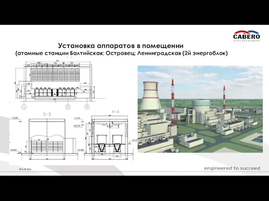 Установка аппаратов в помещении (атомные станции Балтийская; Островец; Ленинградская (2й энергоблок) 05.09.2022