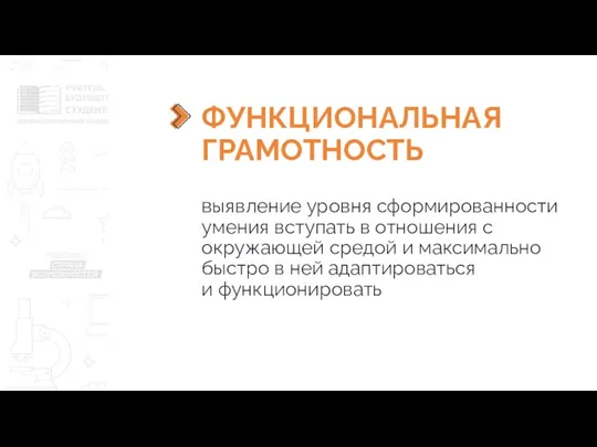 ФУНКЦИОНАЛЬНАЯ ГРАМОТНОСТЬ выявление уровня сформированности умения вступать в отношения с окружающей средой