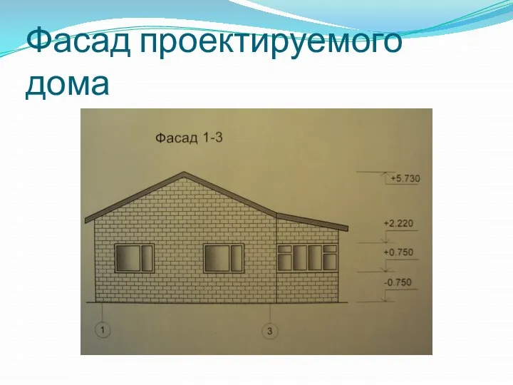 Фасад проектируемого дома