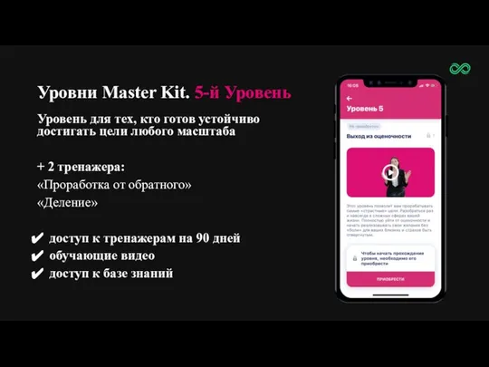 Уровни Master Kit. 5-й Уровень Уровень для тех, кто готов устойчиво достигать