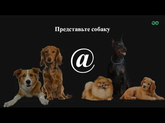 Представьте собаку @