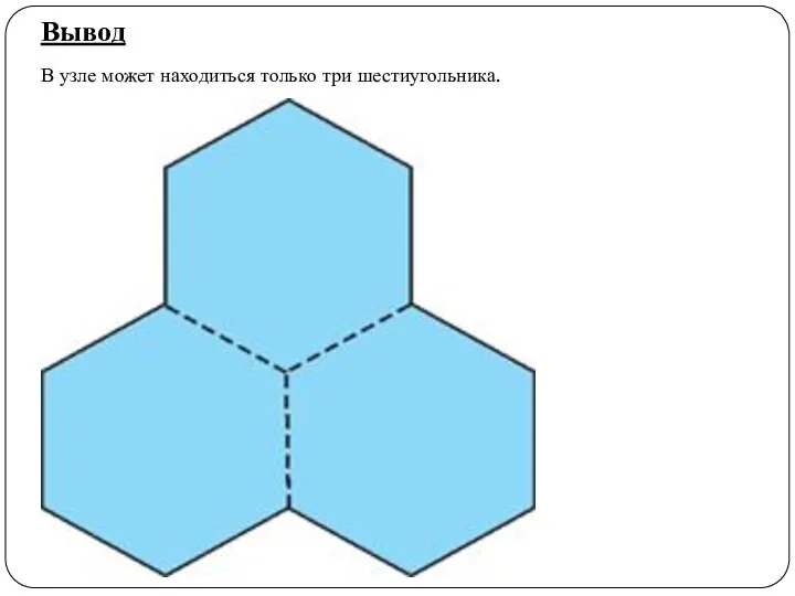 Вывод В узле может находиться только три шестиугольника.