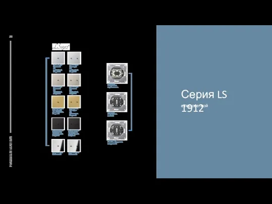 Серия LS 1912 с подсветкой Накладки с тумблером Вставки AL 12-0 KO