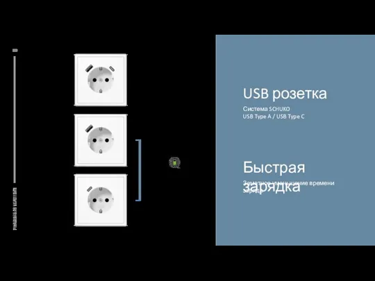 USB розетка Система SCHUKO USB Type A / USB Type C Быстрая