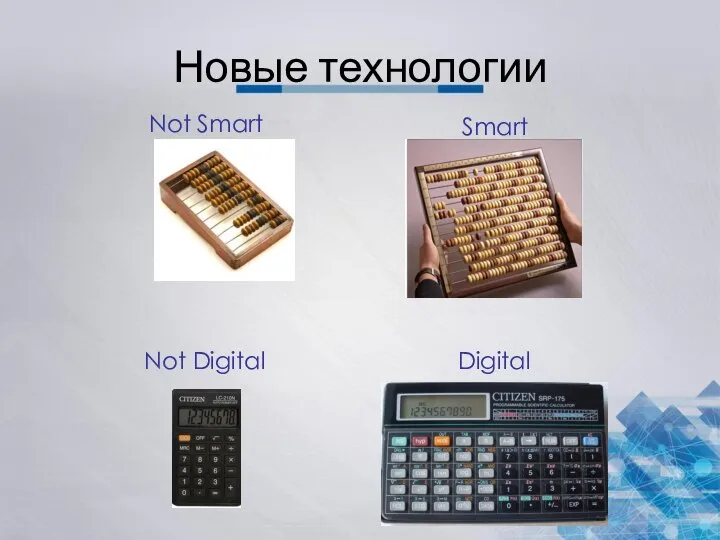 Новые технологии Not Smart Smart Not Digital Digital