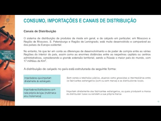 CONSUMO, IMPORTAÇÕES E CANAIS DE DISTRIBUIÇÃO CONSUMO, IMPORTAÇÕES E CANAIS DE DISTRIBUIÇÃO