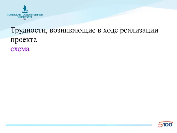 Трудности, возникающие в ходе реализации проекта схема