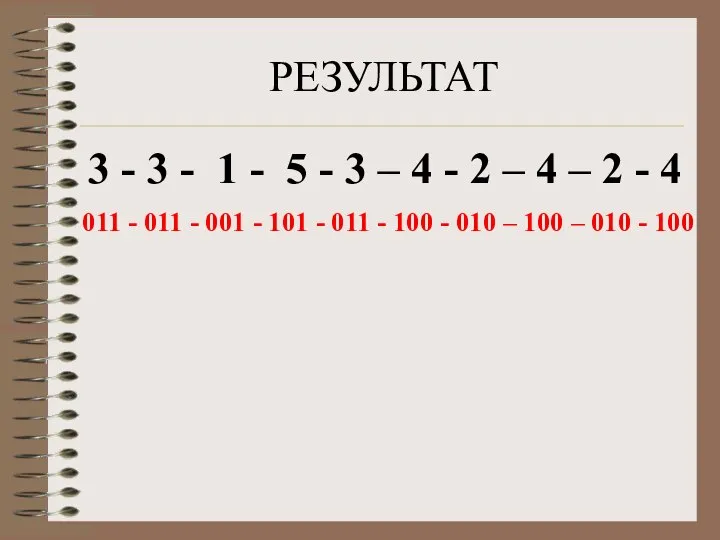 РЕЗУЛЬТАТ 3 - 3 - 1 - 5 - 3 – 4