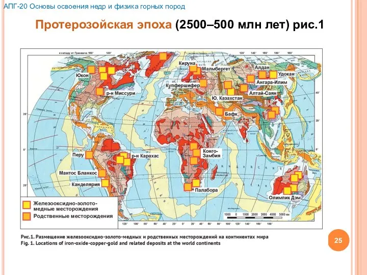 Протерозойская эпоха (2500–500 млн лет) рис.1 АПГ-20 Основы освоения недр и физика горных пород