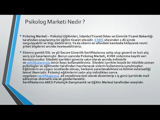 Psikolog Marketi Nedir ? Psikolog Marketi – Psikoloji Eğitimleri, İstanbul Ticaret Odası