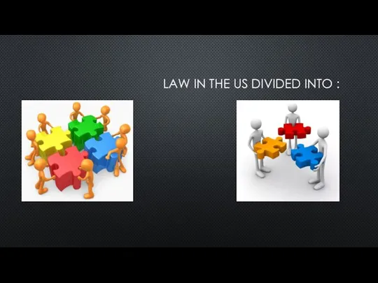 LAW IN THE US DIVIDED INTO :