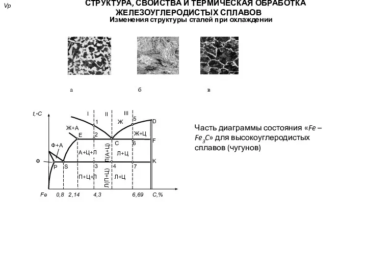 СТРУКТУРА, СВОЙСТВА И ТЕРМИЧЕСКАЯ ОБРАБОТКА ЖЕЛЕЗОУГЛЕРОДИСТЫХ СПЛАВОВ Изменения структуры сталей при охлаждении