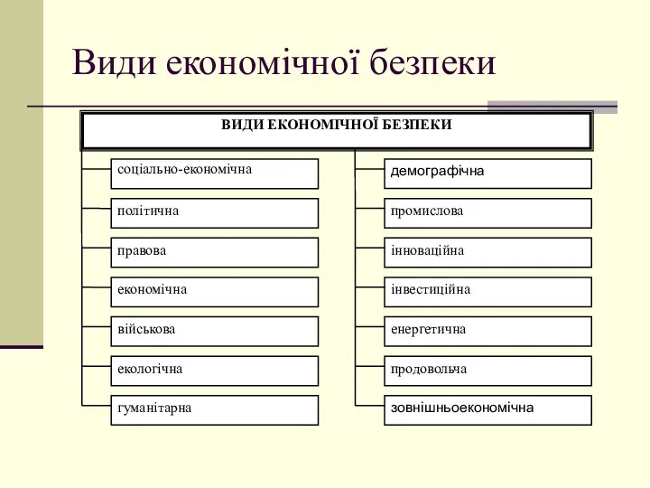 Види економічної безпеки