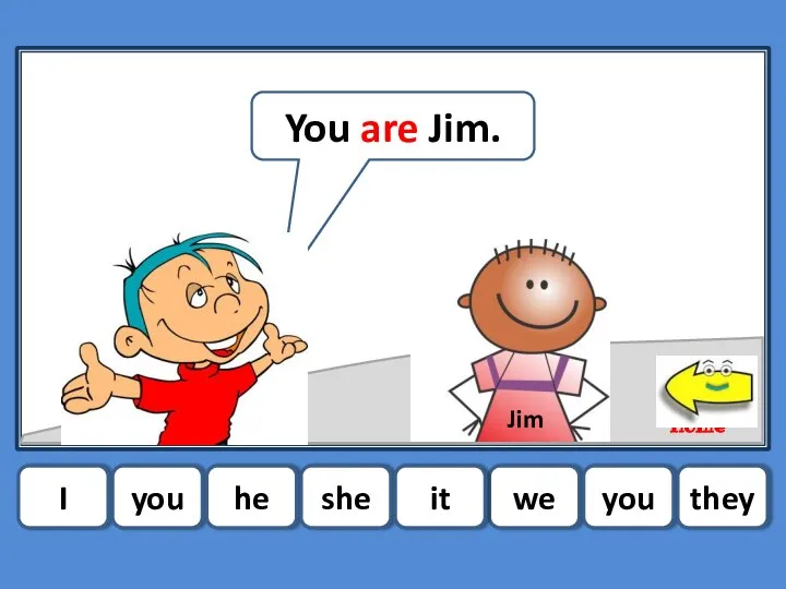 I you he she we you they it home Jim