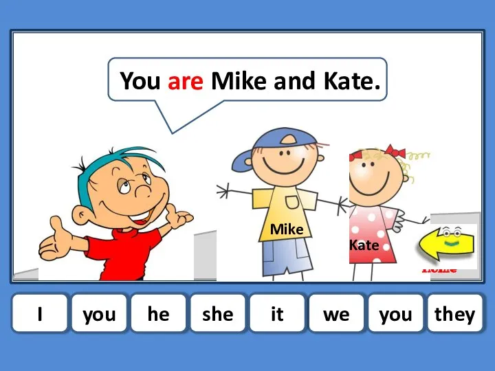 I you he she we you they it home Mike Kate