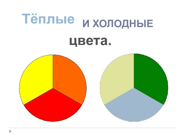 Тёплые И ХОЛОДНЫЕ цвета.