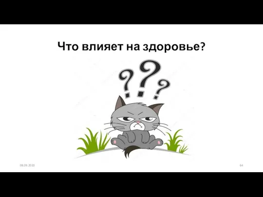 Что влияет на здоровье? 08.09.2020