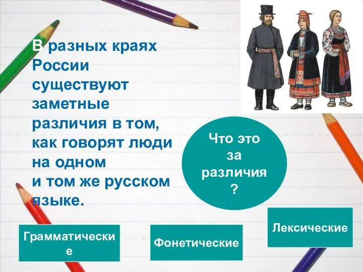 В разных краях России существуют заметные различия в том, как говорят люди