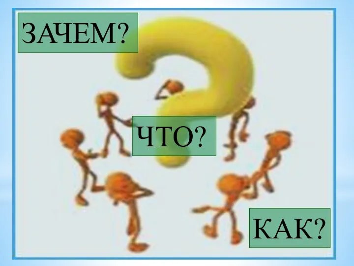 КАК? ЗАЧЕМ? ЧТО?