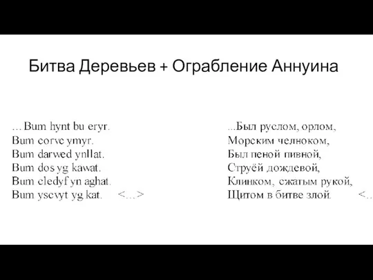 Битва Деревьев + Ограбление Аннуина