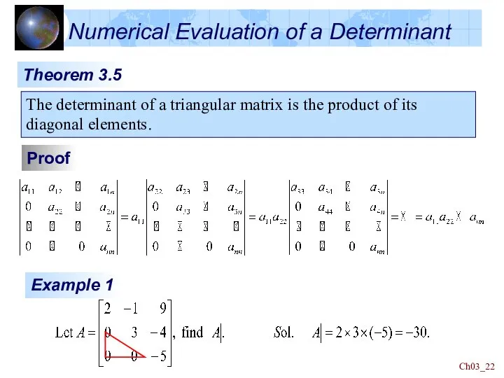 Ch03_ Example 1 Numerical Evaluation of a Determinant