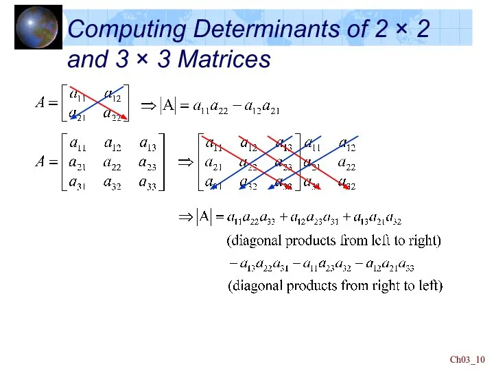 Ch03_ Computing Determinants of 2 × 2 and 3 × 3 Matrices