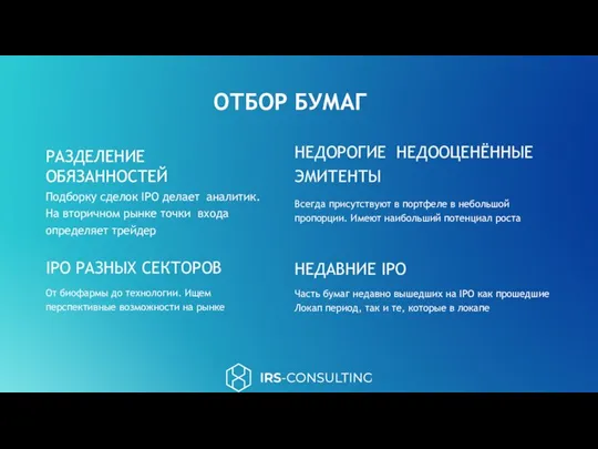 IPO РАЗНЫХ СЕКТОРОВ От биофармы до технологии. Ищем перспективные возможности на рынке