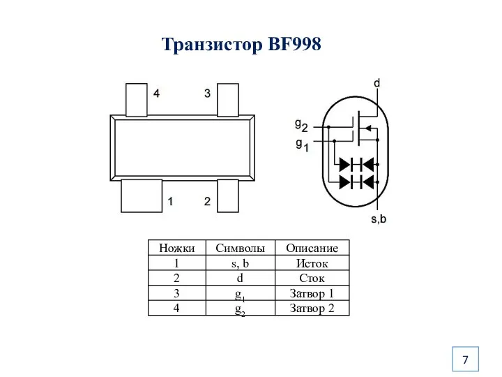 Транзистор BF998 7