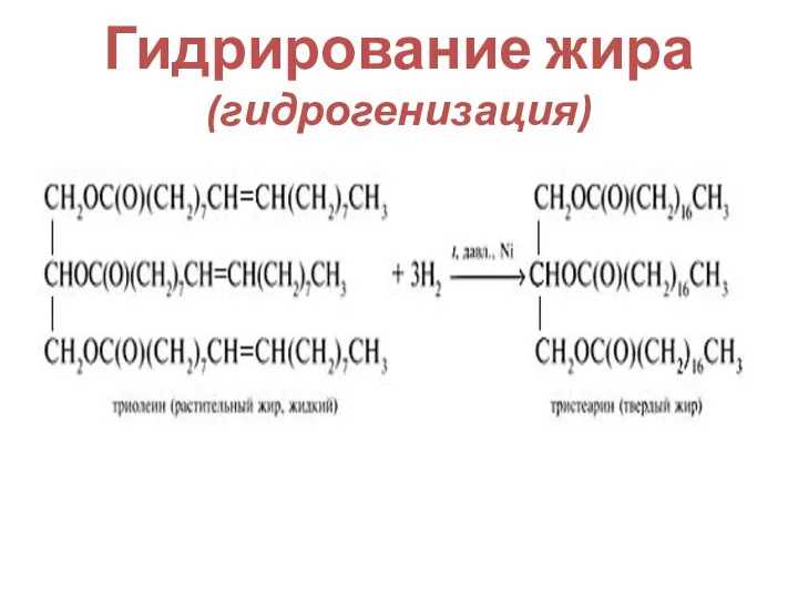 Гидрирование жира (гидрогенизация)