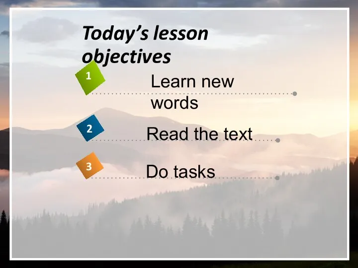 Today’s lesson objectives