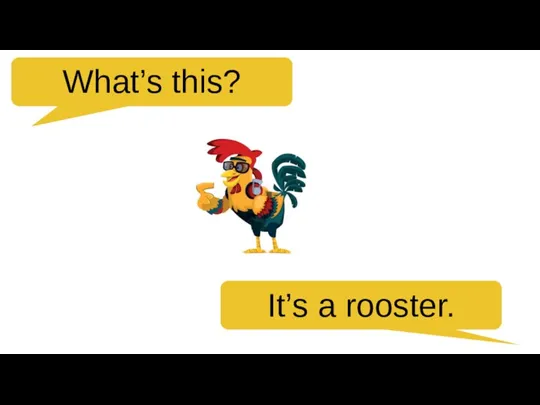 What’s this? It’s a rooster.