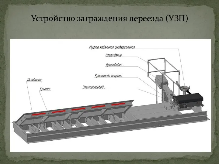 Устройство заграждения переезда (УЗП)