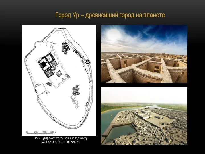 План шумерского города Ур в период между XXIII-XXII вв. до н. э.