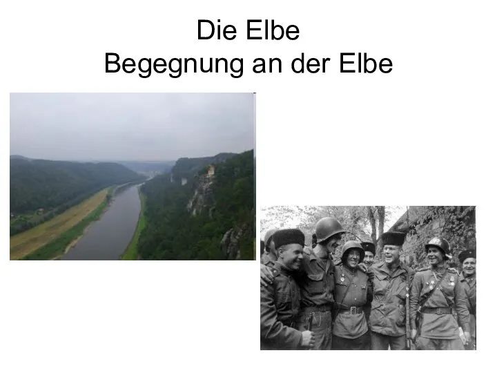 Die Elbe Begegnung an der Elbe