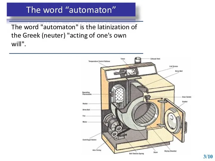 The word “automaton” 3/10