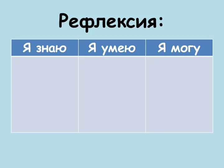 Рефлексия: